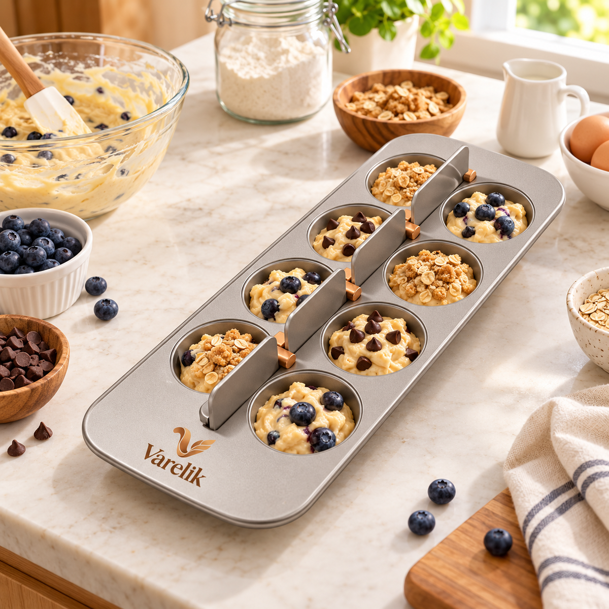 Varelik™ FlipDivider Muffin Pan