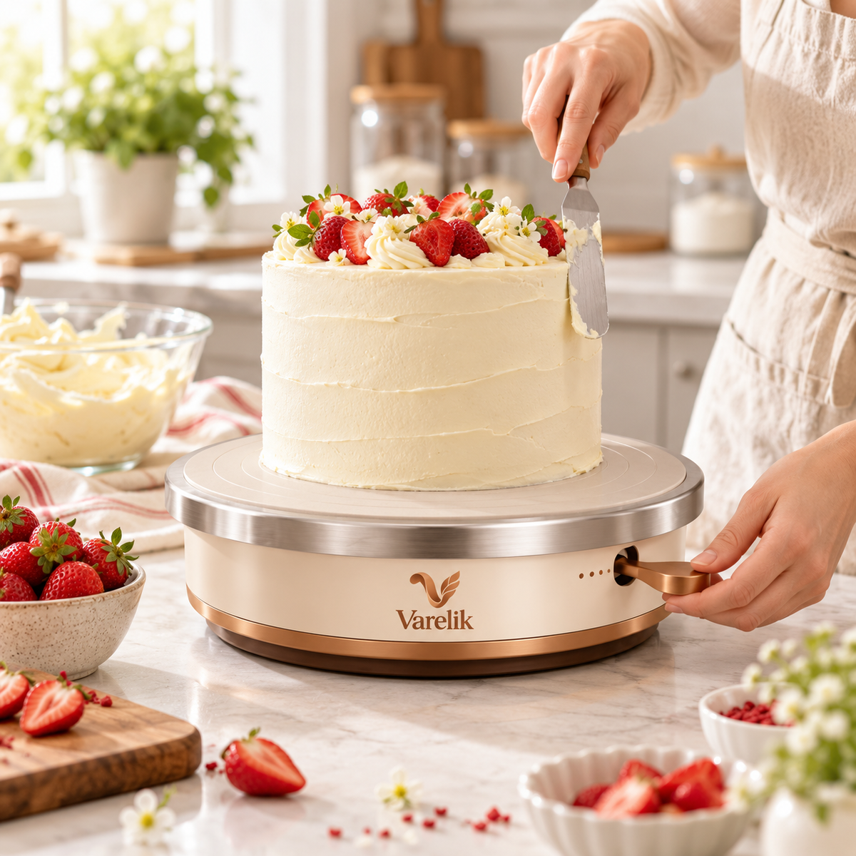 Varelik™ GlideTurn Cake Decorating Turntable