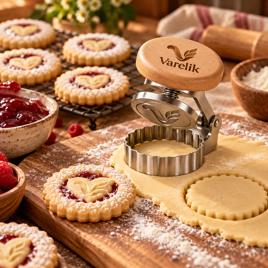 Varelik™ PressMark Hinged Cookie Stamper